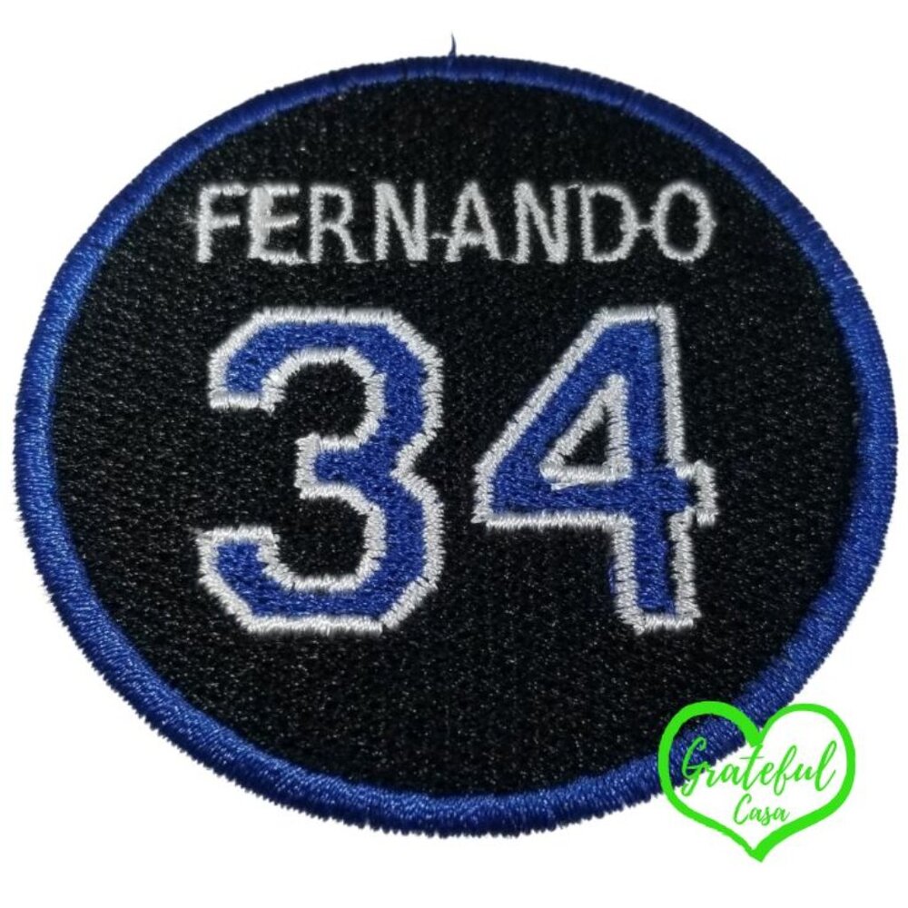 Full Coverage - Fernando Valenzuela 34 Memorial Patch Inspired Iron-on - Picture 3 of 3